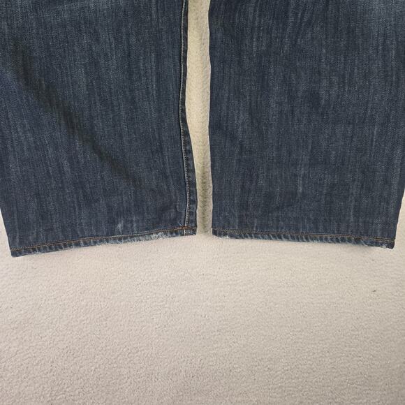 Lucky Brand Jeans Mens 38x26 H212 Blue Straight Medium Cotton HEMMED(Tagged 40) - Picture 9 of 14